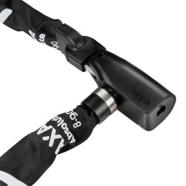 ANTIVOL VELO CHAINE A CLE AXA ABSOLUTE DIAM 8mm L0.90M NOIR - NIVEAU PROTECTION ELEVE POUR VELO ELECTRIQUE - SECURITE NIVEAU 9/15
