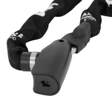 ANTIVOL VELO CHAINE A CLE AXA ABSOLUTE DIAM 8mm L1.10M NOIR - NIVEAU PROTECTION ELEVE POUR VELO ELECTRIQUE - SECURITE NIVEAU 9/15