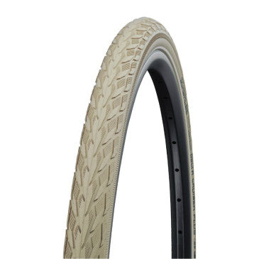 PNEU VTC URBAIN 700 X 35 SCHWALBE DELTA CRUISER PLUS CREME TR (37-622) RENFORT GREEN GUARD FLANC REFLEX