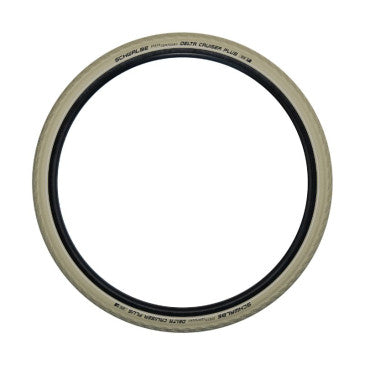 PNEU VTC URBAIN 700 X 35 SCHWALBE DELTA CRUISER PLUS CREME TR (37-622) RENFORT GREEN GUARD FLANC REFLEX