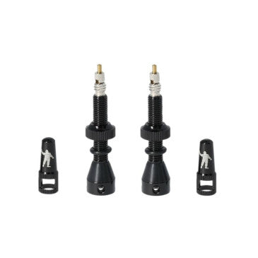 VALVE DE PNEU TUBELESS PRESTA MICHELIN COLORI NOIR 40mm 4 TROUS POUR DIFFUSION PREVENTIF AVEC DEMONTE OBUS (VENDU A LA PAIRE)