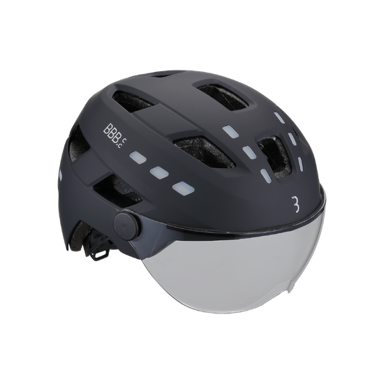 casque District Led faceshield noir mat ML 54-60