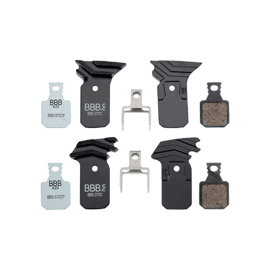 BBS-372C brake pads DiscStop Coolfin, organic w/cooling fins comp. Magura MT5/7 black/steel blue New