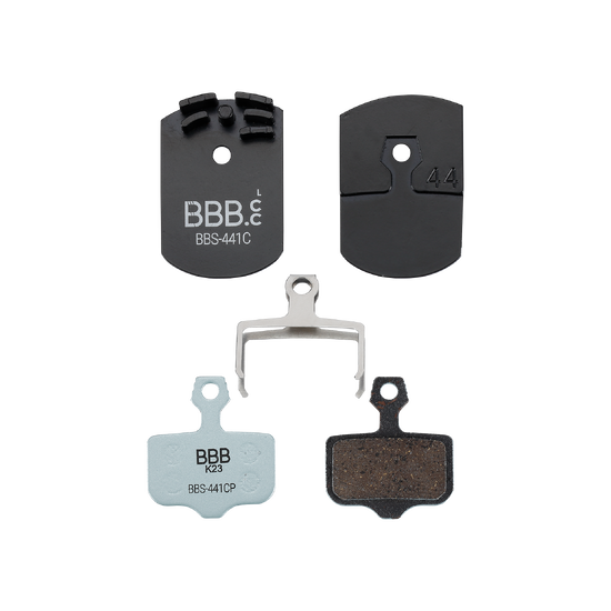 BBS-441C remblokken DiscStop Coolfin, organic w/cooling fins comp. Avid Elixir zwart/staalblauw