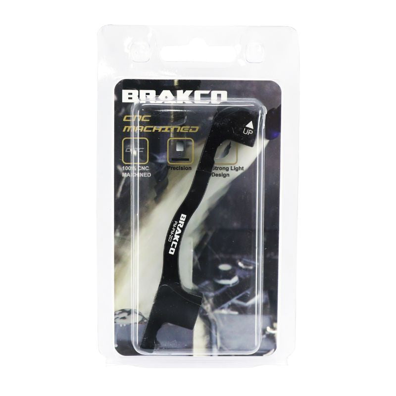ADAPTATEUR / REHAUSSE FREIN A DISQUE VTT POST-MOUNT AVANT / ARRIERE BRAKCO CNC LIGHT ETRIER 160mm POUR DISQUE 203mm