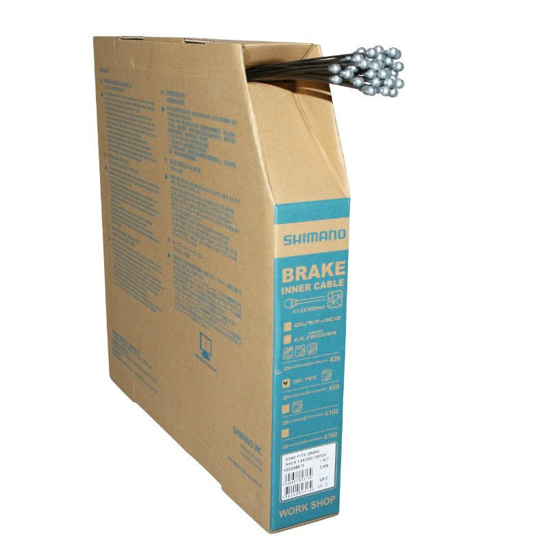 CABLE DE FREIN SHIMANO ROUTE TEFLON 1,6mm 2,05M (VENDU PAR BOITE DE 50)