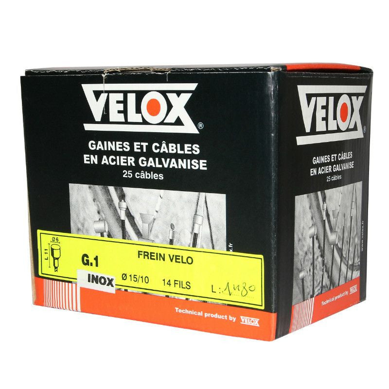 CABLE DE FREIN ROUTE 1.80M INOX POUR SHIMANO 10/11V. (BOITE DE 25 CABLES)