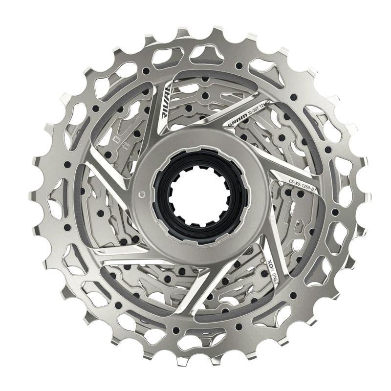 CASSETTE 12V. SRAM AXS RIVAL XG1250 XDR 10-30 ARGENT (EMPREINTE SRAM) 510,11,12,13,14,15,17,19,21,24,27,30)