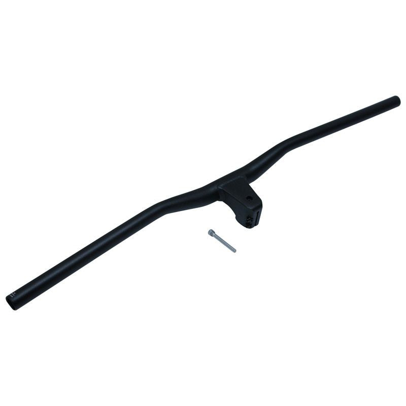 CINTRE VTT DROIT DEMI RELEVE ALU NOIR L 78cm AVEC POTENCE INTEGREE entraxe L55mm POUR PIVOT FOURCHE 1"1/8 (28.6mm)