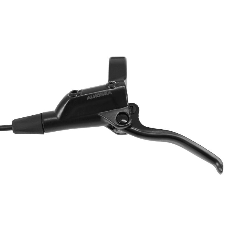 FREIN A DISQUE VTT HYDRAULIQUE ALHONGA NOIR KIT AVANT+ ARRIERE SANS DISQUE (KIT) - DURITE AVANT 800mm et ARRIERE 1500mm