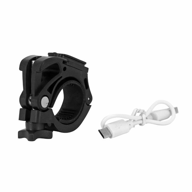 ECLAIRAGE/PHARE A LED POUR TROTTINETTE XIAOMI RECHARGEABLE USB ET REGLABLE (AVEC FIXATION) -