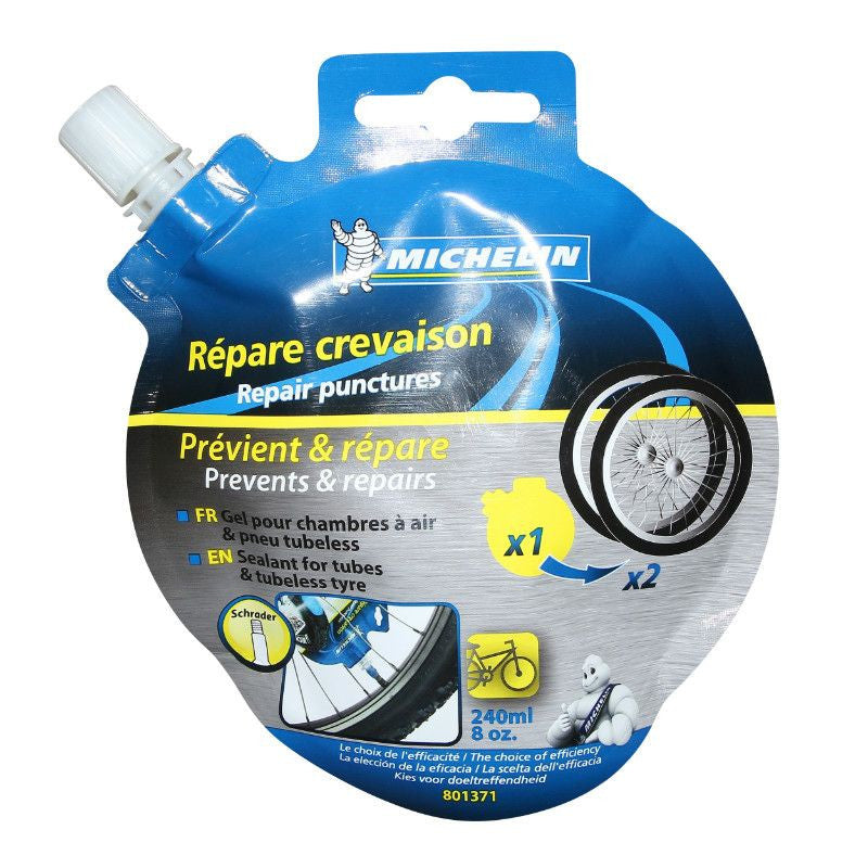 PREVENTIF ANTI-CREVAISON MICHELIN POUR PNEU TUBELESS ET TUBETYPE 240 ml (DOSETTE POUR 2 PNEUS) COMPATIBLE TROTTINETTE