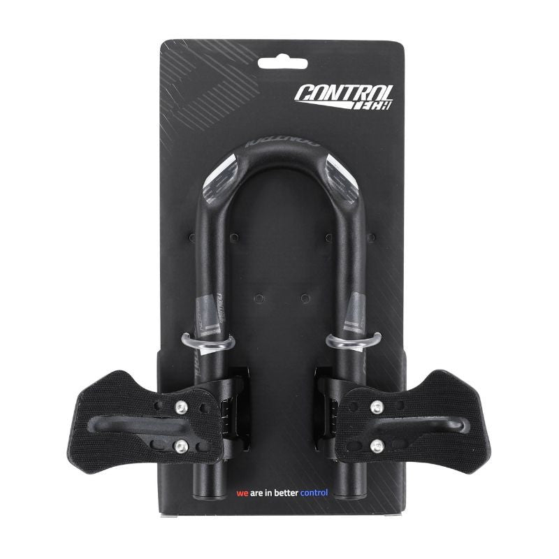 PROLONGATEUR DE CINTRE CONTROLTECH EN U CONTRE LA MONTRE 31,8 ALU NOIR MAT AVEC REPOSE BRAS