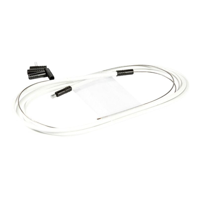 TRANSMISSION DERAILLEUR FIBRAX FCG BLANC/CABLE INOX AVEC EMBOUTS DE GAINE (VENDU A L'UNITE)
