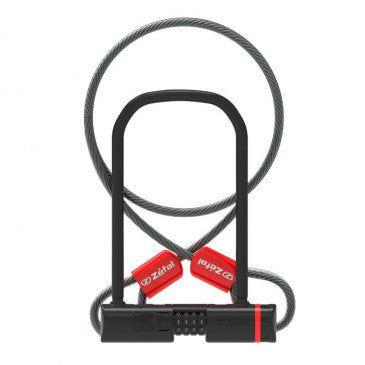 ANTIVOL VELO U ZEFAL K-TRAZ U13 A COMBINAISON 115x230mm D 13mm AVEC CABLE 1.2M AVEC SUPPORT CLIP - SOLD SECURE NIVEAU SILVER - HOMOLOGUE FUB 2 ETOILES