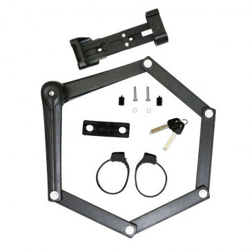 ANTIVOL VELO PLIABLE/PLIANT AXA FOLD 100 TYPE COUTEAU L 90cm NOIR AVEC SUPPORT (MAILLON 7mm) - SECURITE NIVEAU 9/15