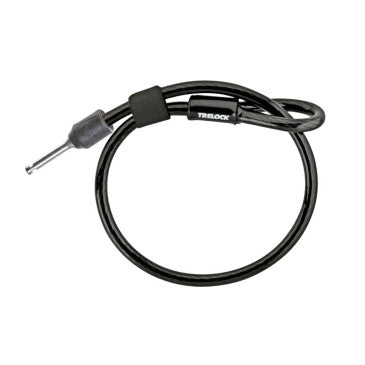 ANTIVOL VELO CABLE A BOUCLE POUR FER A CHEVAL TRELOCK ZR310 PLUG CABLE NOIR 1.50M DIAM 10mm (PROFONDEUR PLUG 50mm)