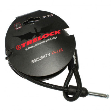 ANTIVOL VELO CABLE A BOUCLE POUR FER A CHEVAL TRELOCK ZR310 PLUG NOIR 1M DIAM 10mm (PROFONDEUR 50mm)