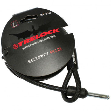 ANTIVOL VELO CABLE A BOUCLE POUR FER A CHEVAL TRELOCK ZR310 PLUG NOIR CABLE 1.80M DIAM 10mm (PROFONDEUR PLUG 50mm)