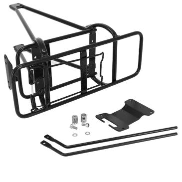 PORTE BAGAGE VELO ARRIERE A TRINGLES DOUBLE AVEC SUPPORT LEGER ANSMANN ALU NOIR 26" POIDS MAX 25kgs