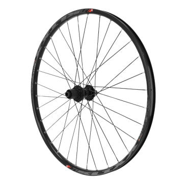 ROUE VTT 27.5" KLIXX BOOST TUBELESS READY ARRIERE DISQUE CENTERLOCK NOIR MOYEU SHIMANO MT400 CASSETTE 9/10/11V. AXE TRAVERSANT 12/148 JANTE 23C 32 RAYONS