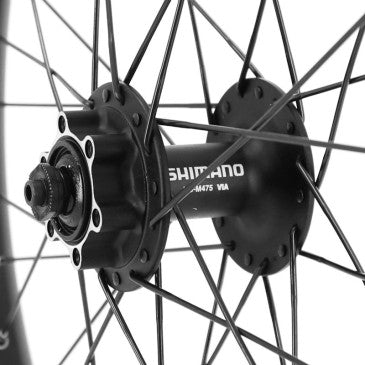 ROUE VTT 20" TRUCKY CARGO / VAE / E-BIKE / LONGTAIL AVANT NOIR DOUBLE PAROI DISQUE 6 TROUS BLOCAGE (RENFORCE) JANTE 30C 32 RAYONS DIAMETRE 2.3mm