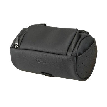 SACOCHE DE CINTRE GES GORLA CYCLINDRE NOIR CUIR SYNTHETIQUE DEPERLANT FIXATION VELCROS 3L (L22 x diam 12cm)