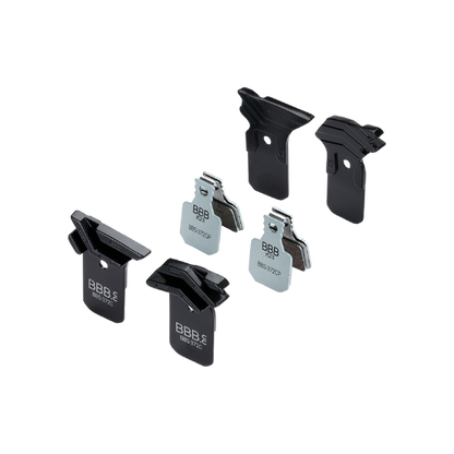 BBS-372C brake pads DiscStop Coolfin, organic w/cooling fins comp. Magura MT5/7 black/steel blue New