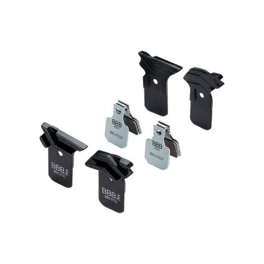 BBS-372C brake pads DiscStop Coolfin, organic w/cooling fins comp. Magura MT5/7 black/steel blue New
