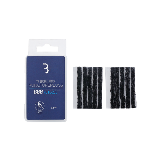 BTL-208 tubeless bacon PuncturePlugs 10 pcs noir 3.5mm