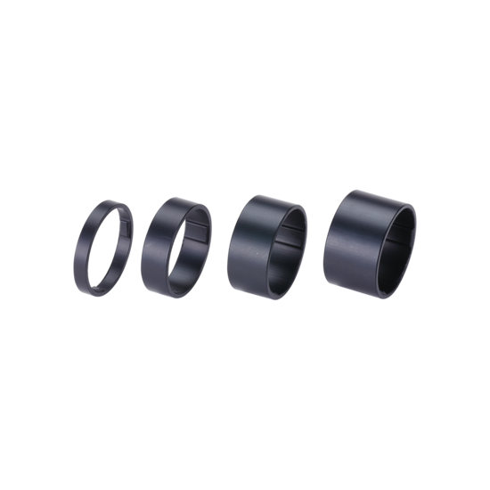 BHP-36 entretoises LightSpace 5/10/15/20mm noir mat 1.1/8 inch