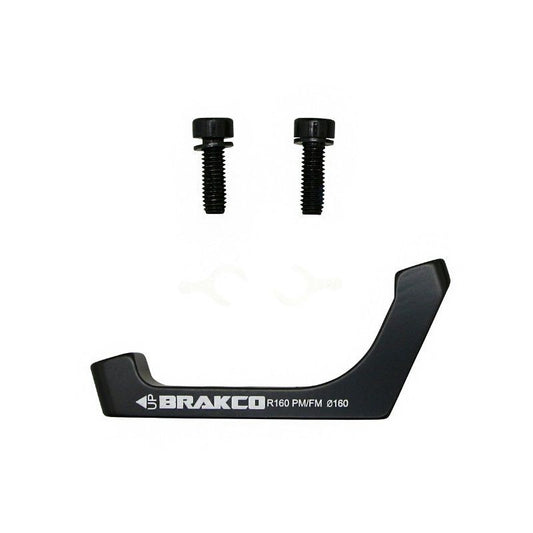 ADAPTATEUR FREIN A DISQUE ROUTE ARRIERE BRAKCO DISQUE 160mm ETRIER POST-MOUNT SUR CADRE FLAT MOUNT