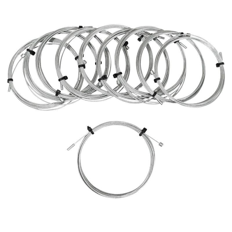 CABLE DE DERAILLEUR P2R POUR SHIMANO ET ADAPTABLE 1,2mm 2,10M (SACHET DE 10 CABLES)