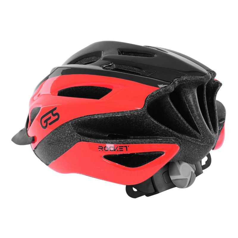 Casque rocket noir-rouge