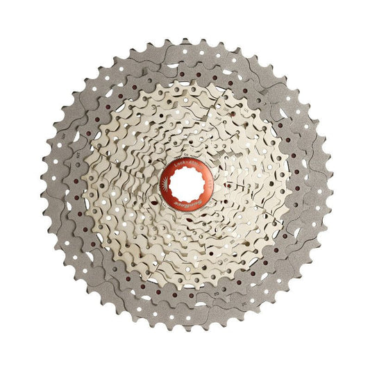CASSETTE 12V. SUNRACE MZ90 11-50 VTT COMPATIBLE SHIMANO METALLIC ARGENT (LIVRE EN BOITE) (11-13-15-17-19-21-24-28-32-36-42-50)