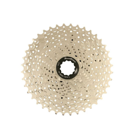 CASSETTE 11V. SUNRACE MS8 11-40 VTT POUR SHIMANO METALLIC ARGENT (LIVRER EN BOITE) (11/13/15/17/19/21/24/28/32/36/40) (2 BLOCS + PIGNONS)