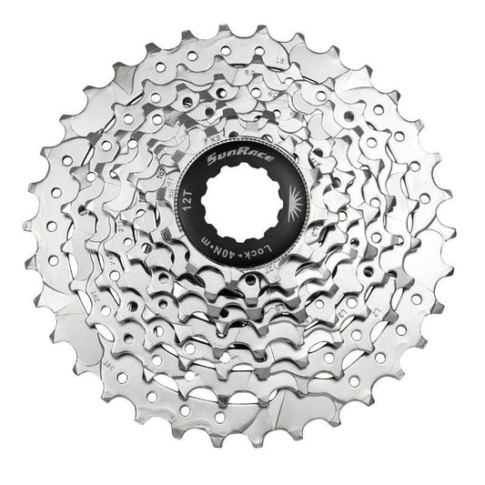 CASSETTE 8V. SUNRACE M66 11-32 VTT POUR SHIMANO/SRAM NICKEL (LIVRE EN BOITE) (11-13-15-18-21-24-28-32)