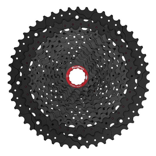 CASSETTE 12V. SUNRACE MZ91 10-50 VTT CORPS XD (EMPREINTE SRAM) (LIVRE EN BOITE) - LIVRE AVEC ADAPTATEUR -