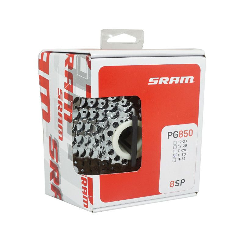 CASSETTE 8V. SRAM PG850 11-30 ARGENT (COMPATIBLE SHIMANO) (11-13-15-17-20-23-26-30)