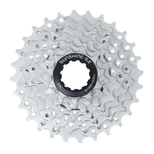 CASSETTE 7V. SHINE 11-28 POUR SHIMANO/SRAM VTT ARGENT (11-13-15-18-21-24-28)
