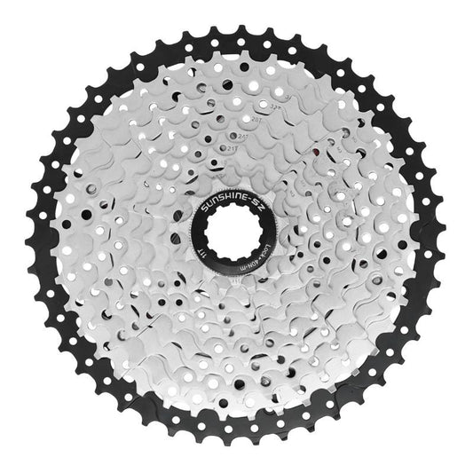CASSETTE 11V. SHINE 11-46 POUR SHIMANO/SRAM VTT ARGENT (VENDU EN BOITE) (11-13-15-18-21-24-28-32-36-40-46)