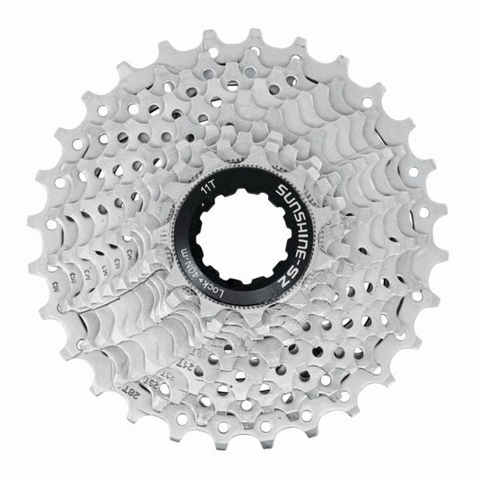 CASSETTE 11V. SHINE 11-28 POUR SHIMANO/SRAM ROUTE ARGENT (VENDU EN BOITE) (11-12-13-14-15-16-17-19-21-24-28)
