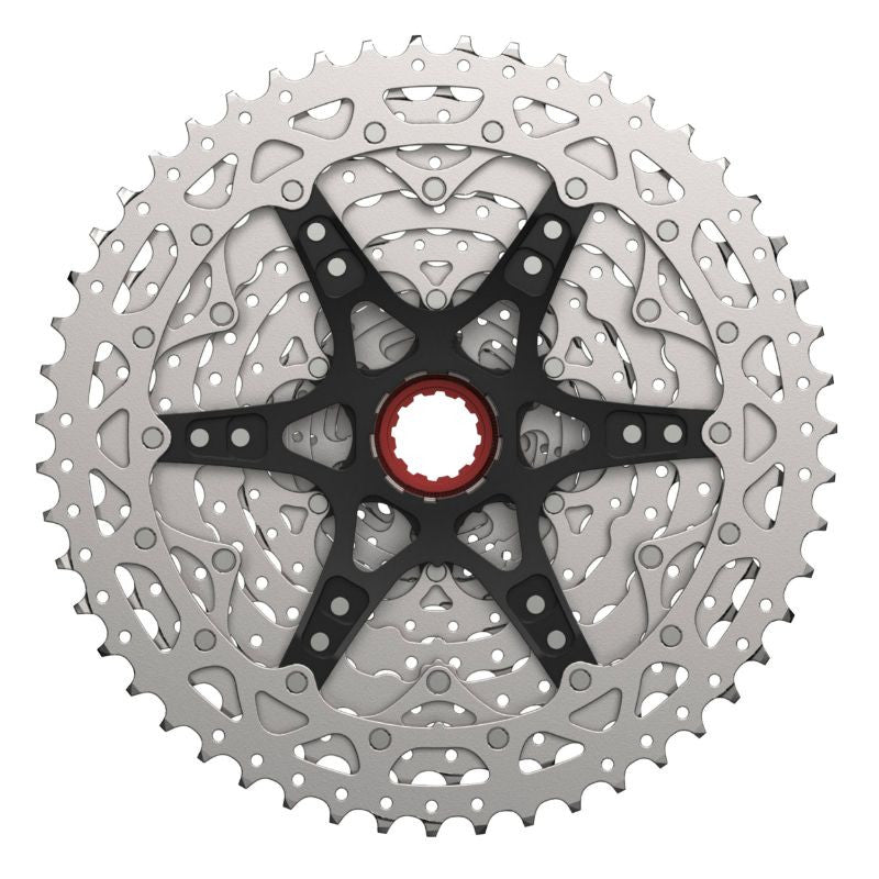 CASSETTE 12V. SUNRACE MZ800 11-51 VTT COMPATIBLE SHIMANO METALLIC ARGENT (LIVRE EN BOITE) (11-13-15-17-19-21-24-28-33-39-45-51)