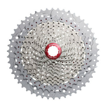 CASSETTE 11V. SUNRACE MX80 11-50 VTT POUR SHIMANO METALLIC ARGENT (LIBRE EN BOITE) (11-13-15-18-21-24-28-32-36-42-50)