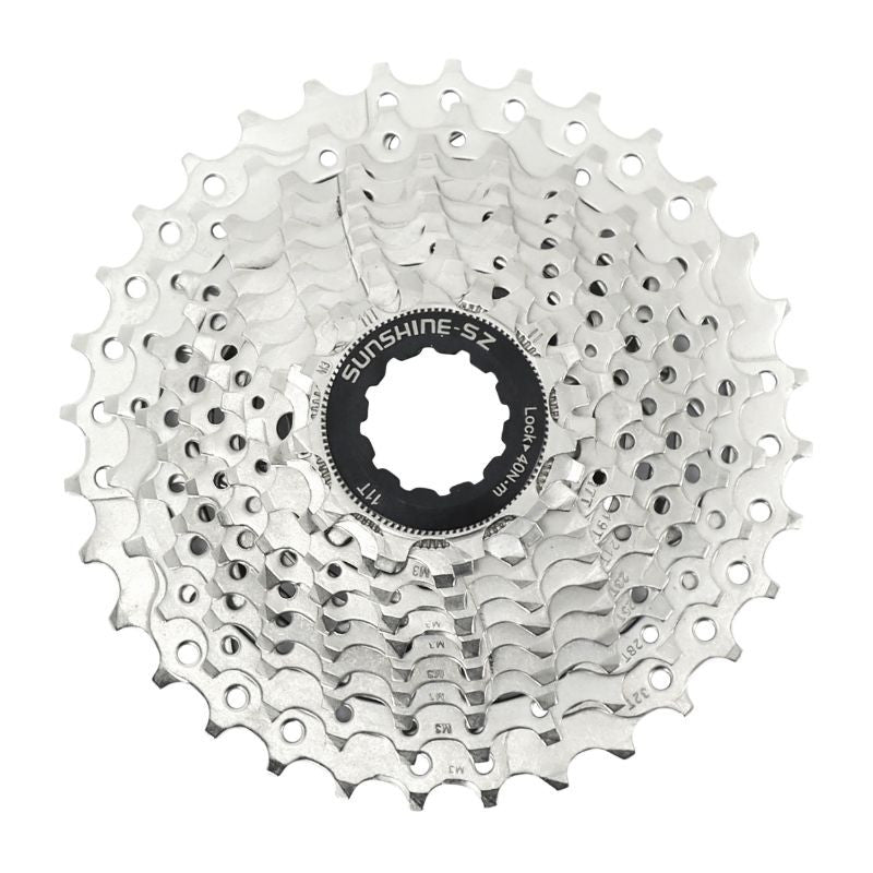 CASSETTE 11V. SHINE 11-32 POUR SHIMANO/SRAM ROUTE ARGENT (VENDU EN BOITE) (11-12-13-14-15-17-19-21-24-28-32)