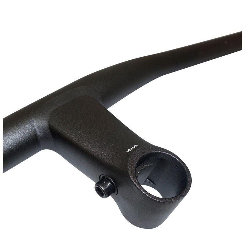 CINTRE VTT DROIT STEALTH ALU NOIR L680mm AVEC POTENCE INTEGREE L 90mm POUR PIVOT FOURCHE 1"1/8