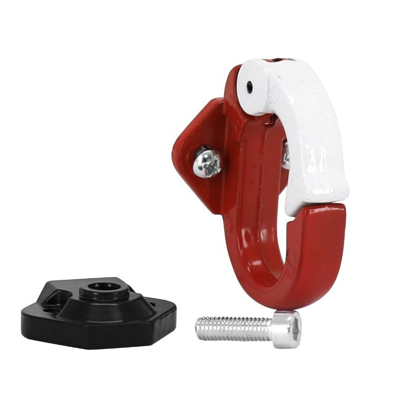 CROCHET DE FIXATION POUR TROTTINETTE XIAOMI M365, PRO ALU ROUGE/BLANC (VENDU A L'UNITE)