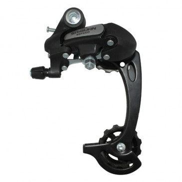 DERAILLEUR VTT ARRIERE P2R 9/8V. NOIR NINE GRANDE CHAPE (COMPATIBLE SHIMANO JUSQU'A 34DTS)