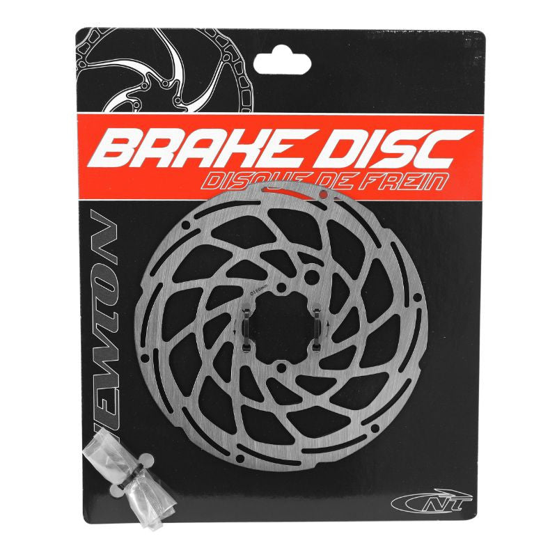 DISQUE DE FREIN VTT 6 TROUS NEWTON BRAKCO COMPATIBLE SHIMANO ET AUTRES 160mm ARGENT POUR VAE / E-BIKE AVEC RENFORT SUPPLEMENTAIRE DE 2mm