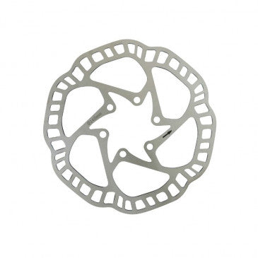 DISQUE DE FREIN VTT 6 TROUS NEWTON BRAKCO COMPATIBLE SHIMANO ET AUTRES 140mm ARGENT
